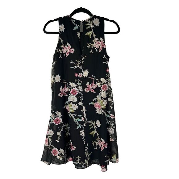Calvin Klein Metallic Floral Trapeze Dress Sz 4 Women’s - Picture 3 of 8